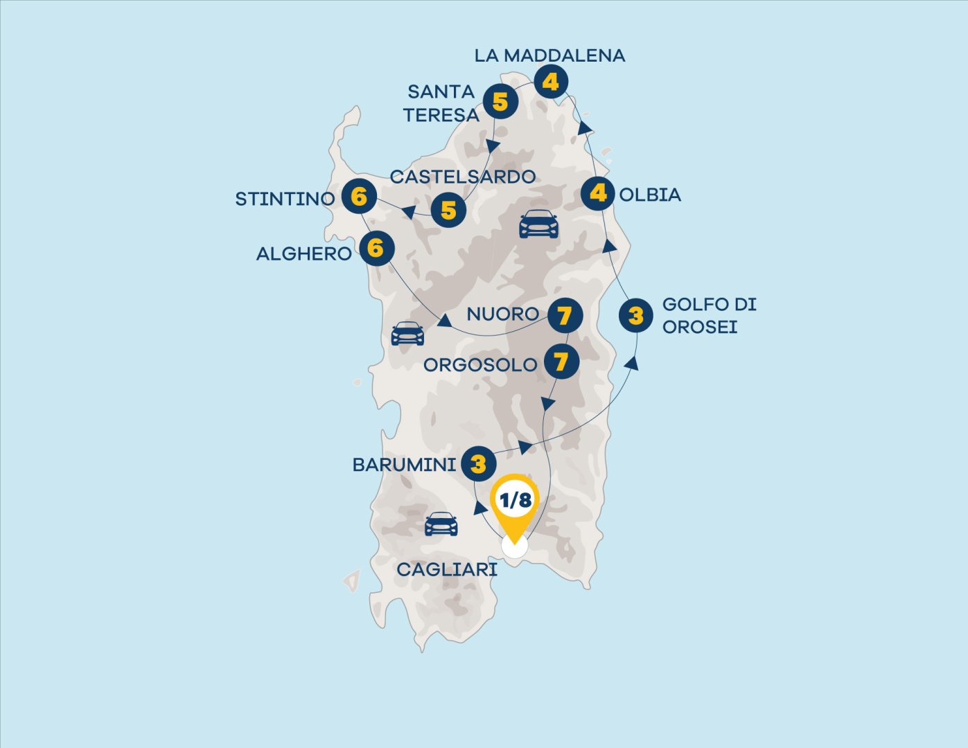 Foto 1 Scopri la Sardegna in auto: arrivo - partenza Cagliari